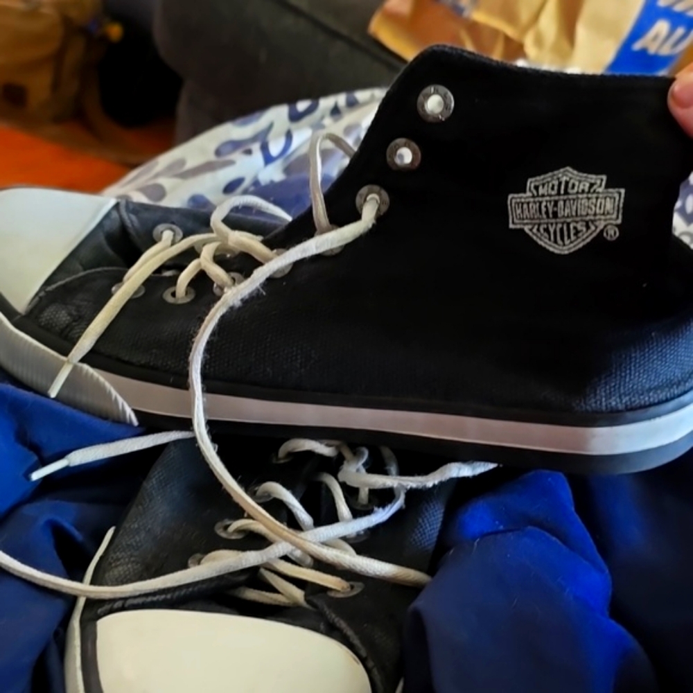Harley-Davidson Black Sneakers with Sleek Design